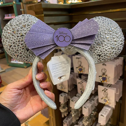 Minnie Mouse Sequin Ears Headband with Bow – Disney Park Style
