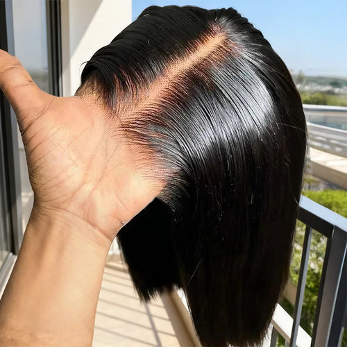 Bone Straight Short Bob HD Lace Front Human Hair Wig 13x4 13x6