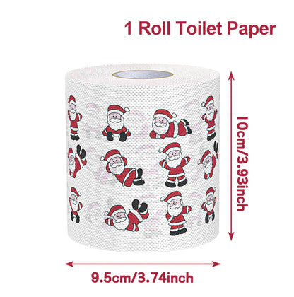 Christmas Printed Toilet Paper Roll – Festive Holiday Tissue