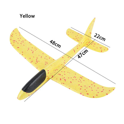 Large Foam Glider Plane Toy 48cm – Hand Throw Stunt Aircraft
