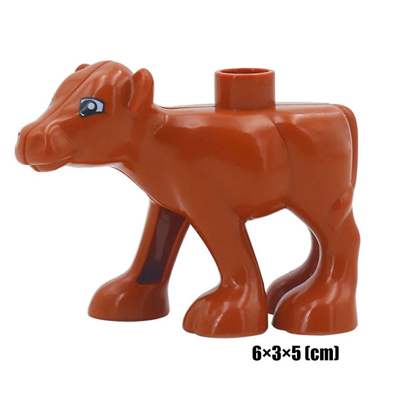 Animal Building Block Figures – Duplo-Compatible Wildlife & Farm Animals