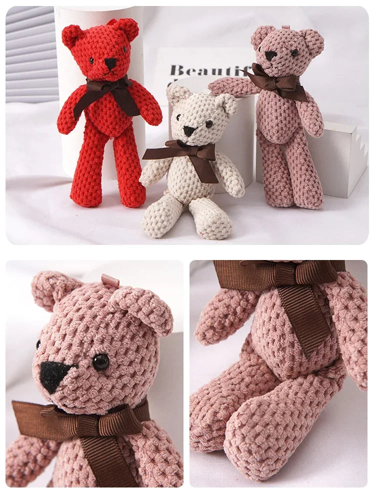 Mini Teddy Bear Plush Keychain – Soft Stuffed Doll for Party & Wedding Gifts