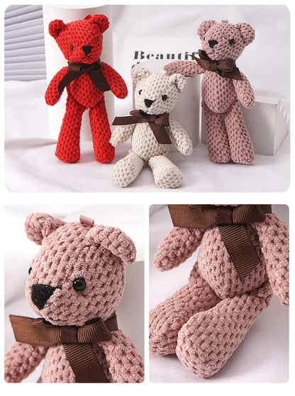 Mini Teddy Bear Plush Keychain – Soft Stuffed Doll for Party & Wedding Gifts