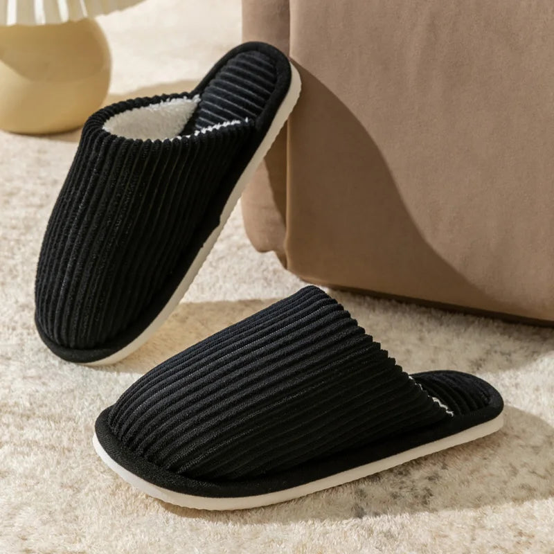 Winter Plush Slippers – Non-Slip Soft Indoor Home Shoes