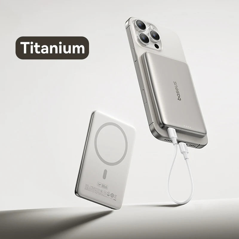 Baseus Magnetic Power Bank – Card-Slim MagSafe Charger 5000mAh / 10000mAh