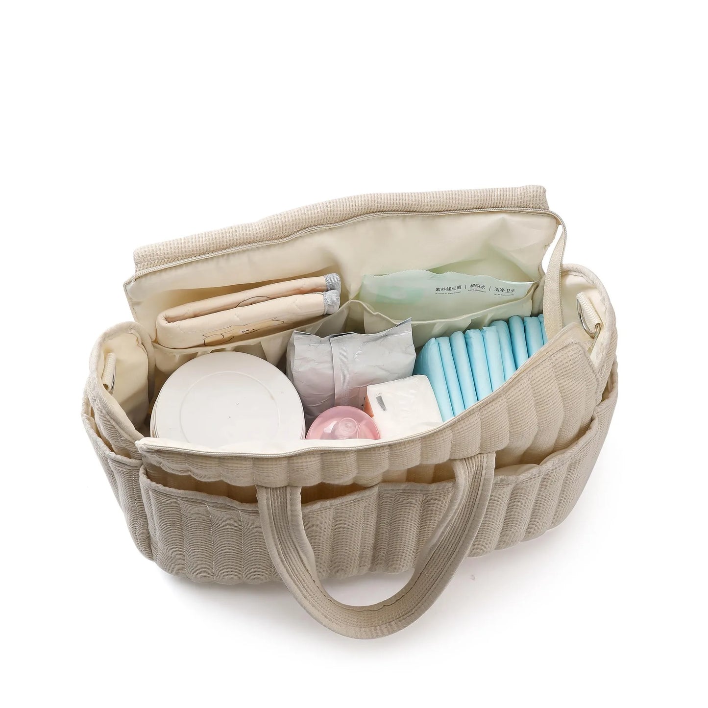 Large Diaper Bag Tote Waterproof Quilted Nursing Changing Bag