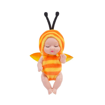 Mini Sleeping Baby Doll in Animal Costume – Cute Reborn Toy
