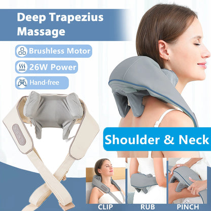 Neck & Shoulder Massager Shawl – Wireless Kneading Relief