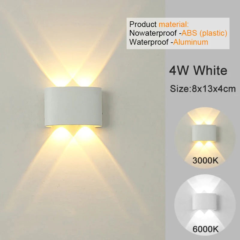 LED Wall Sconce Modern Up Down Indoor Outdoor Light Fixture