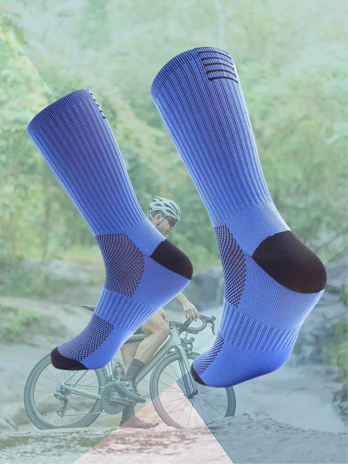 Compression Cycling Socks – Athletic Crew Socks for Men & Women