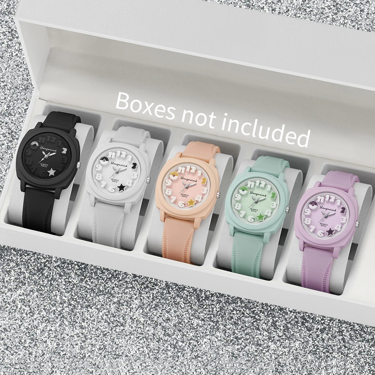 Women's Silicone Band Quartz Watch Set – Casual Style