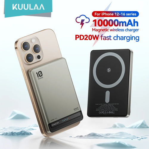 Kuulaa Magnetic Power Bank 10000mAh – 20W Fast Wireless Charger