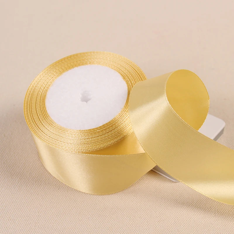Silk Satin Ribbon – Multi-Size & Color for Wedding, Christmas & Party Decor