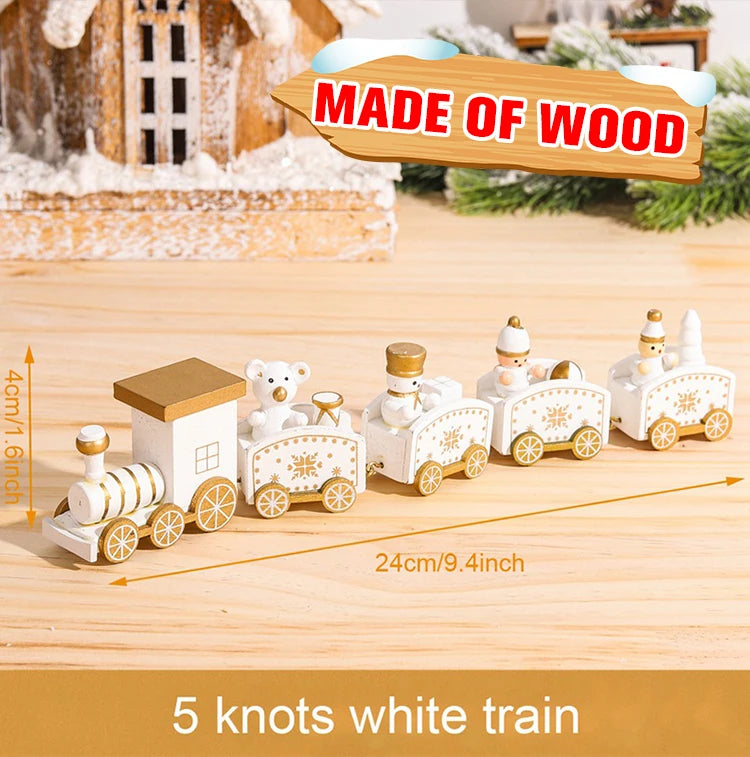 Christmas Wooden Train Decoration – Festive Holiday Ornament