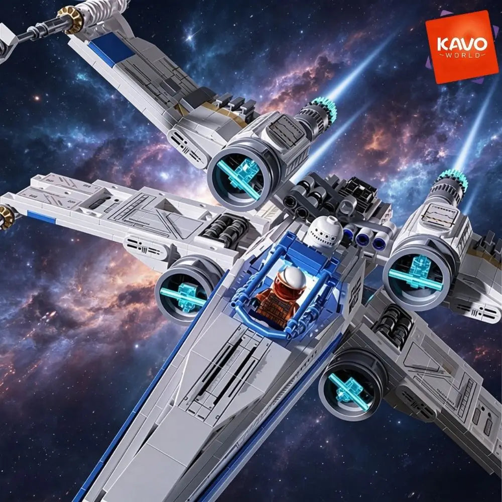X-Wing Space Fighter Building Blocks Set with LED Lights – 1271 Pcs