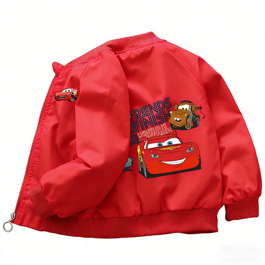 Disney Cars Lightning McQueen Kids Zipper Windbreaker Jacket