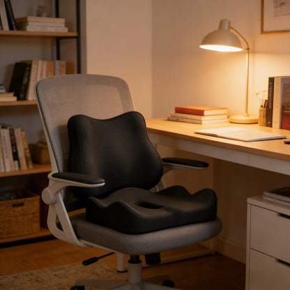 Ergonomic Seat Cushion – Coccyx & Lumbar Support for Office, Home & Students