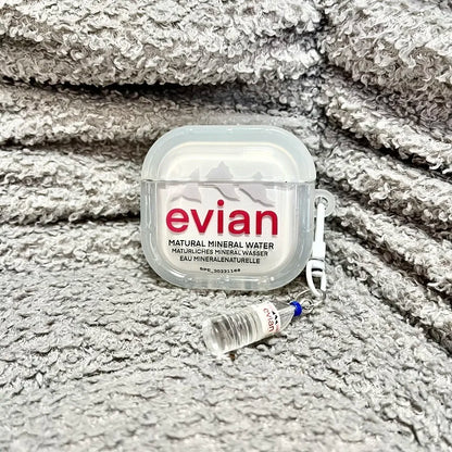 Evian Mineral Water AirPods Case with Mini Bottle Charm