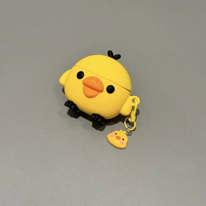 Cute Yellow Chick AirPods Case – Soft Silicone Protective Cover