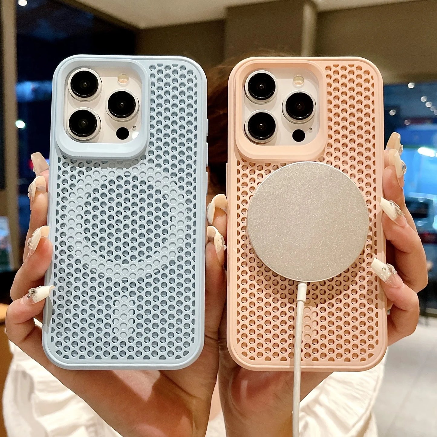 Magnetic For Magsafe Cooling Breathable Shell iPhone Case
