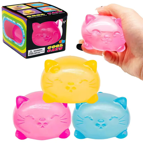 Cute Cat Stress Relief Squeeze Toy – Mini Soft Decompression Fidget Toy
