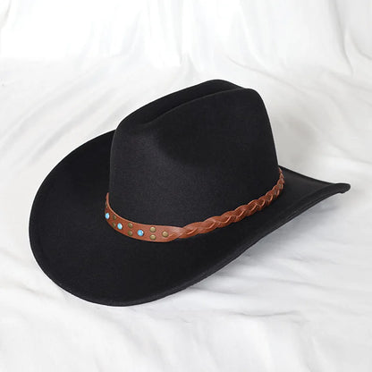 Cowboy Hat – Unisex Vintage Western Wide Brim Hat