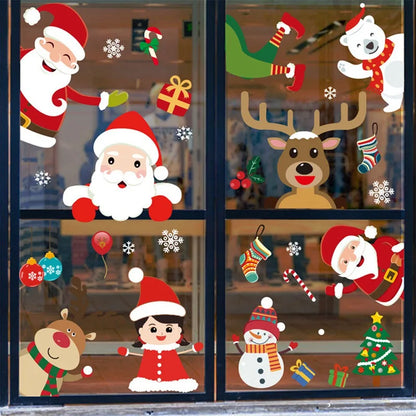 Christmas Wall & Window Sticker – PVC Holiday Decal for Home & Kids Room