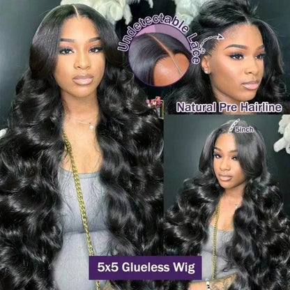 Body Wave Human Hair Lace Front Wig 13x4 HD Lace 4x4 Closure 18-40 Inch