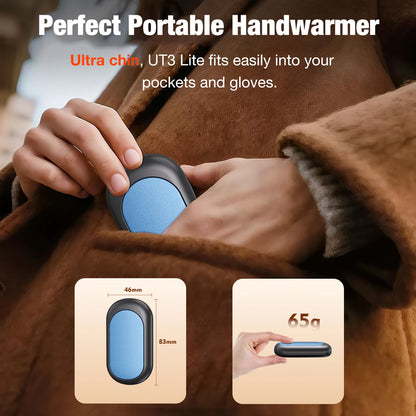 Magnetic Hand Warmer 2-in-1 with 3 Heat Settings – Rechargeable Mini Pocket Warmer