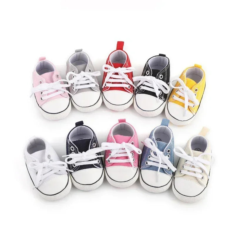 Baby Canvas Sneakers – Soft Sole First Walkers for Boys & Girls