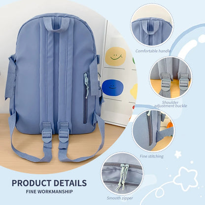 Cute Nylon Backpack for Girls & Teen Students