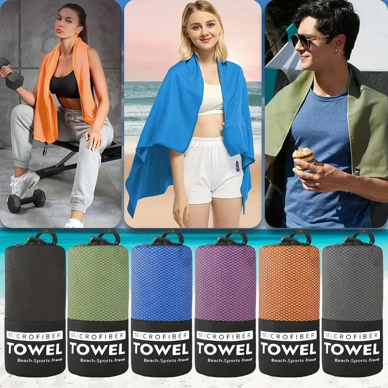 Microfiber Travel Towel – Quick-Dry, Super Absorbent & Compact
