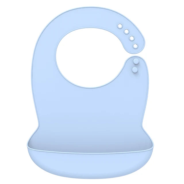 Silicone Baby Bib with Food Catcher – Waterproof & Soft