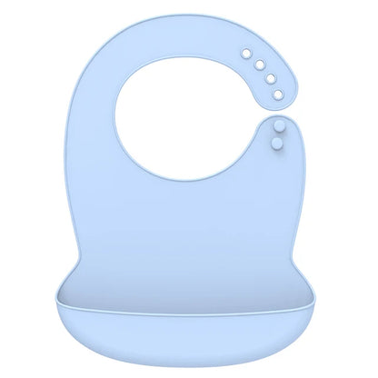 Silicone Baby Bib with Food Catcher – Waterproof & Soft