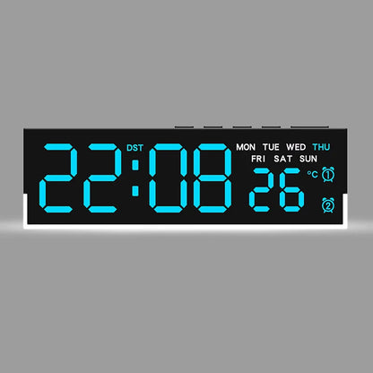 USB Digital Alarm Clock with Mood Light, Temperature & Dual Alarm
