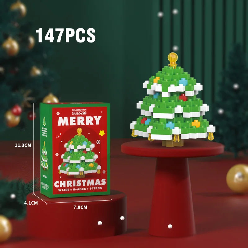 Christmas Micro Building Blocks Set – Santa, Reindeer & More