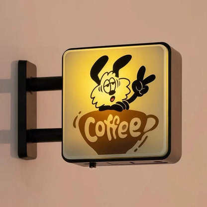 Retro Mini LED Light Sign with Cat Figurine | Home Decor