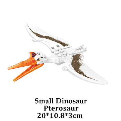 Jurassic Dinosaur Building Blocks Figures – T-Rex Raptor Triceratops MOC Models