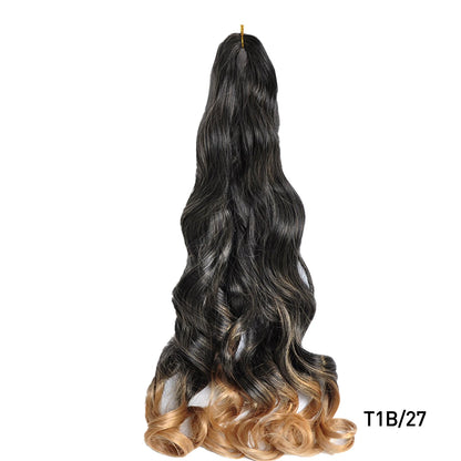 French Curl Braiding Hair 24 Inch – Pre-Stretched Synthetic Spiral Braids for Women