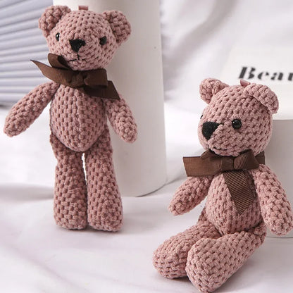 Mini Teddy Bear Plush Keychain – Soft Stuffed Doll for Party & Wedding Gifts