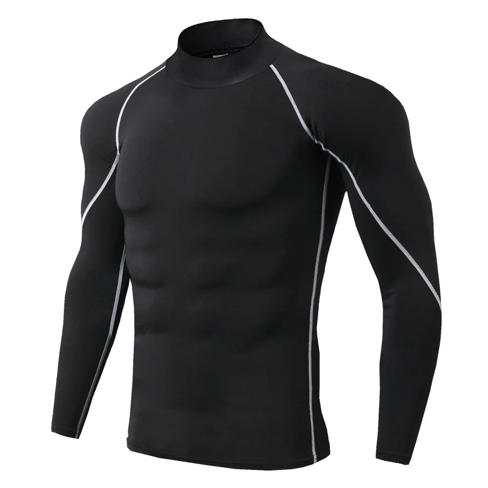 Men's Long Sleeve Compression Shirt – Quick Dry Gym & Running Top