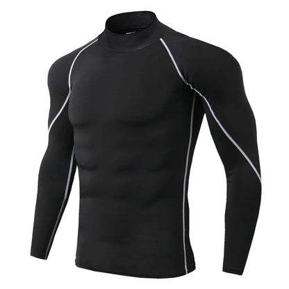 Men's Long Sleeve Compression Shirt – Quick Dry Gym & Running Top