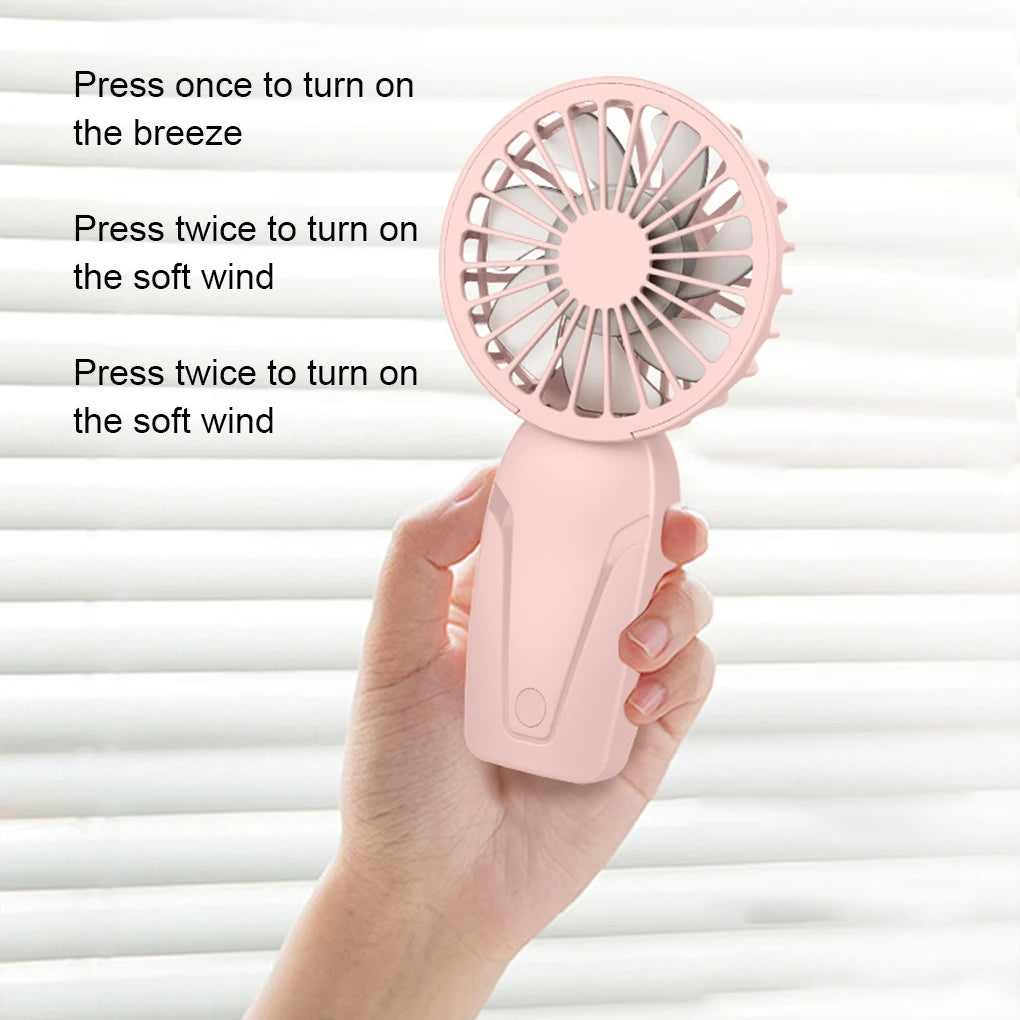 Portable Handheld Mini Fan – USB Rechargeable Pocket Cooling Fan