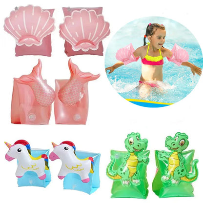 Inflatable Swim Arm Bands Kids Pool Floaties with 3D Design
