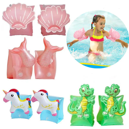 Inflatable Swim Arm Bands Kids Pool Floaties with 3D Design