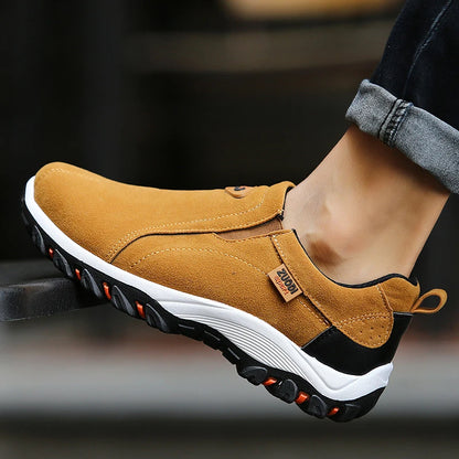 Men's Slip-On Hiking Shoes – Anti-Slip Waterproof Outdoor Sneakers