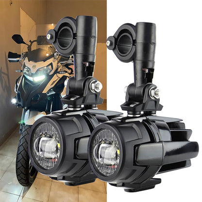 Motorcycle LED Auxiliary Driving Lights 40W 6000K – Universal Fog Spot Lamps