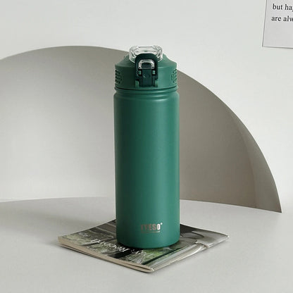 Tyeso Insulated Thermos Water Bottle with Straw – Stainless Steel
