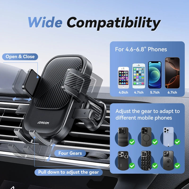 Joyroom Car Phone Holder – 360° Universal Mount for Dashboard, Air Vent & Windshield