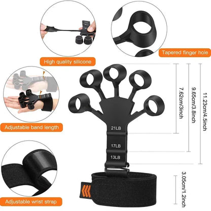 Silicone Finger Grip Strengthener – Guitar & Gym Hand Trainer